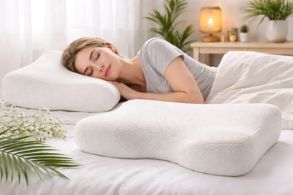 oreiller ergonomique adapté à la position de sommeil